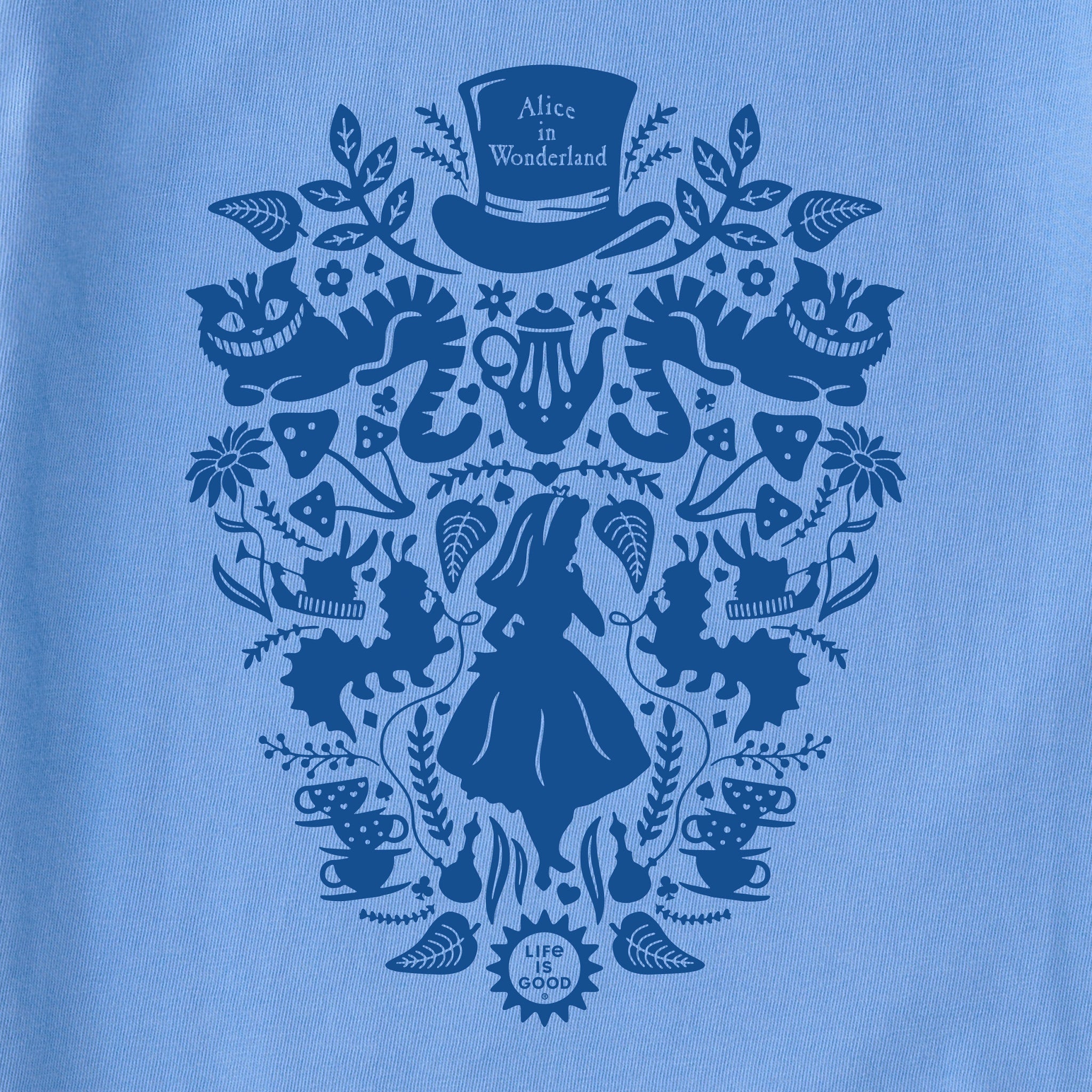 Women's Alice in Wonderland Mirror Short Sleeve Crusher Tee