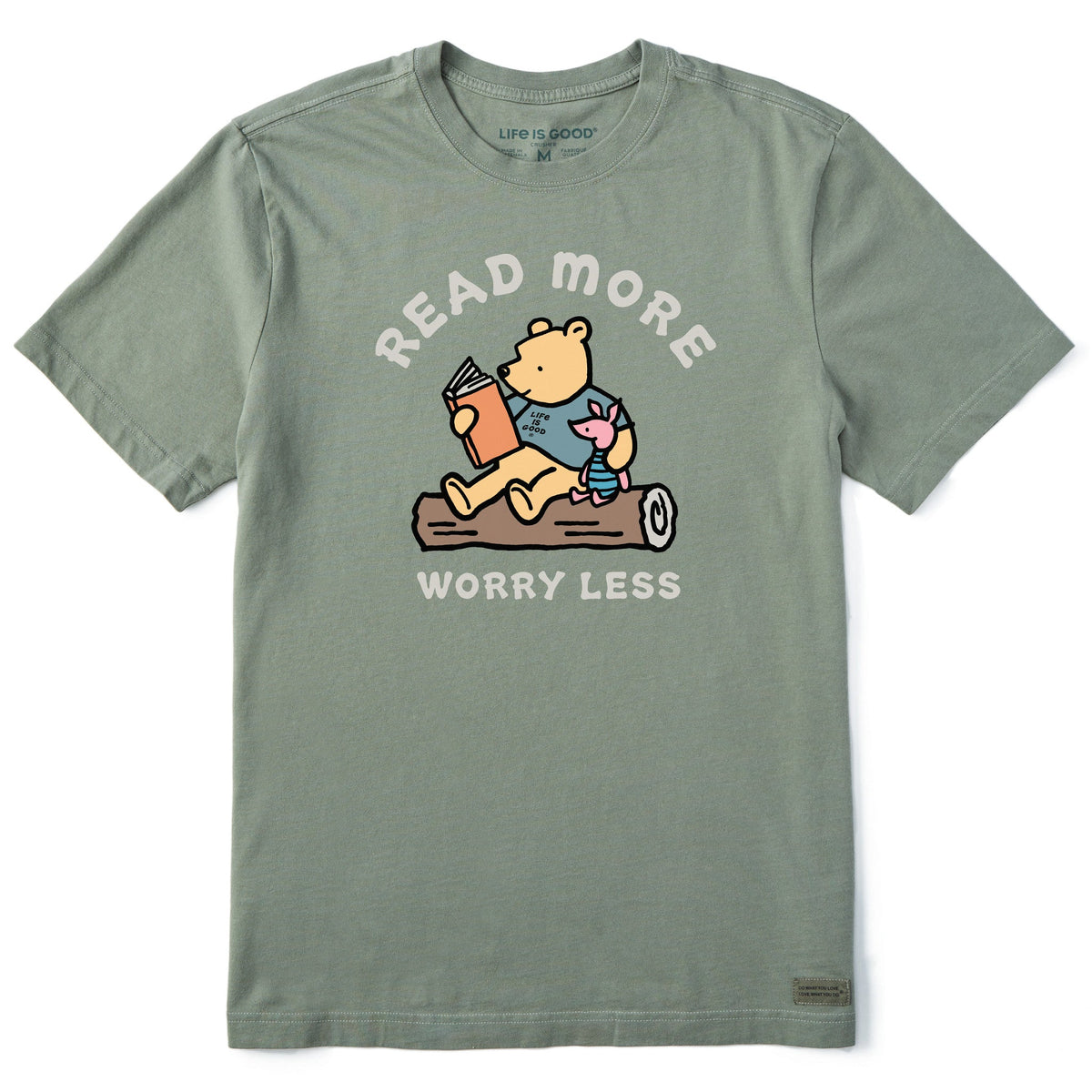 Men's Winnie Read More Worry Less Short Sleeve Tee