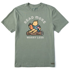 Men's Winnie Read More Worry Less Short Sleeve Tee