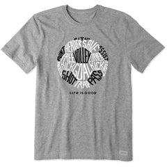 Men's Soccer Ball Words Short Sleeve Tee