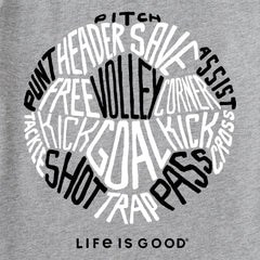 Men's Soccer Ball Words Short Sleeve Tee