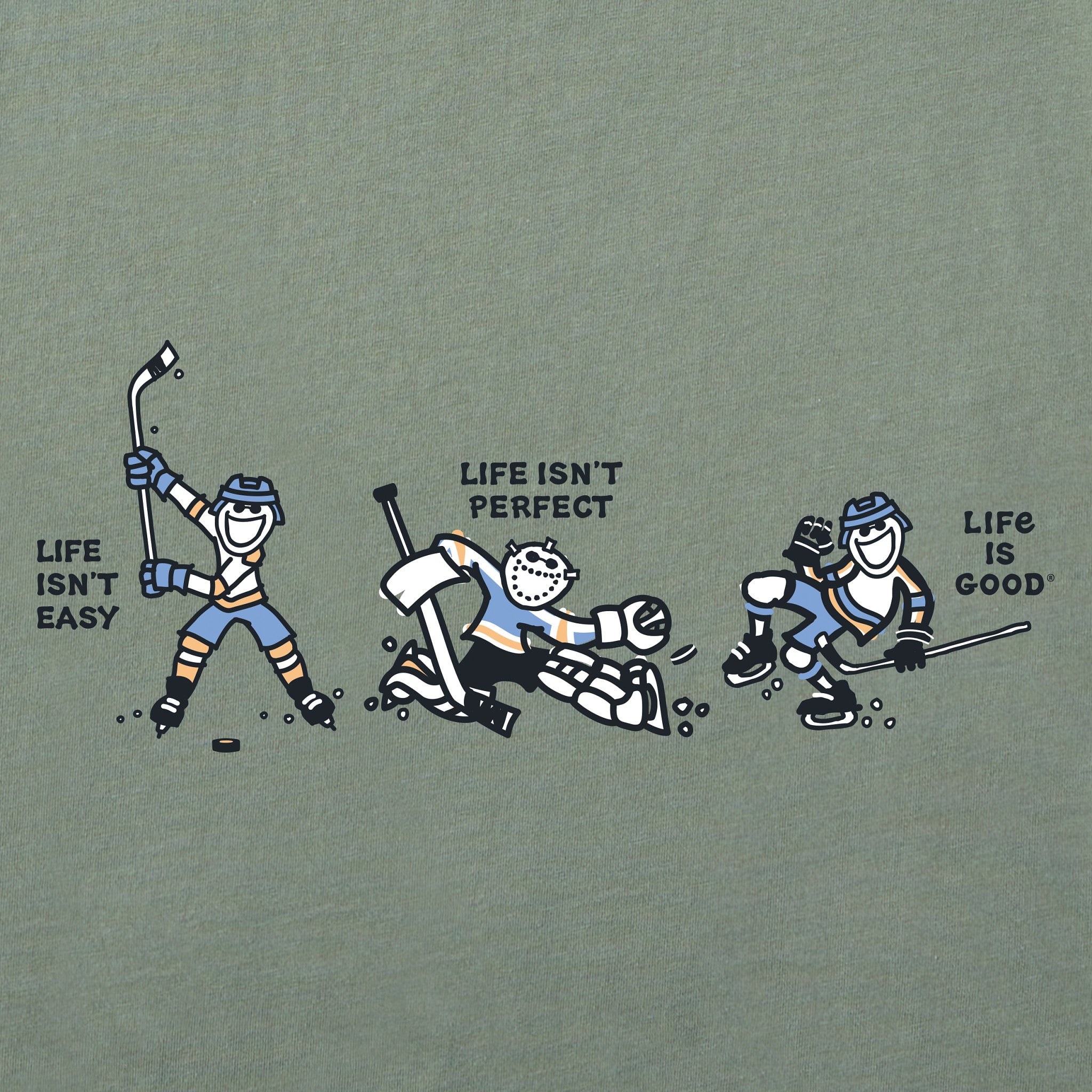 Men's Life Isn't Easy Hockey Long Sleeve Crusher Tee