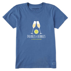 Women's Doubles & Bubbles Short Sleeve Tee