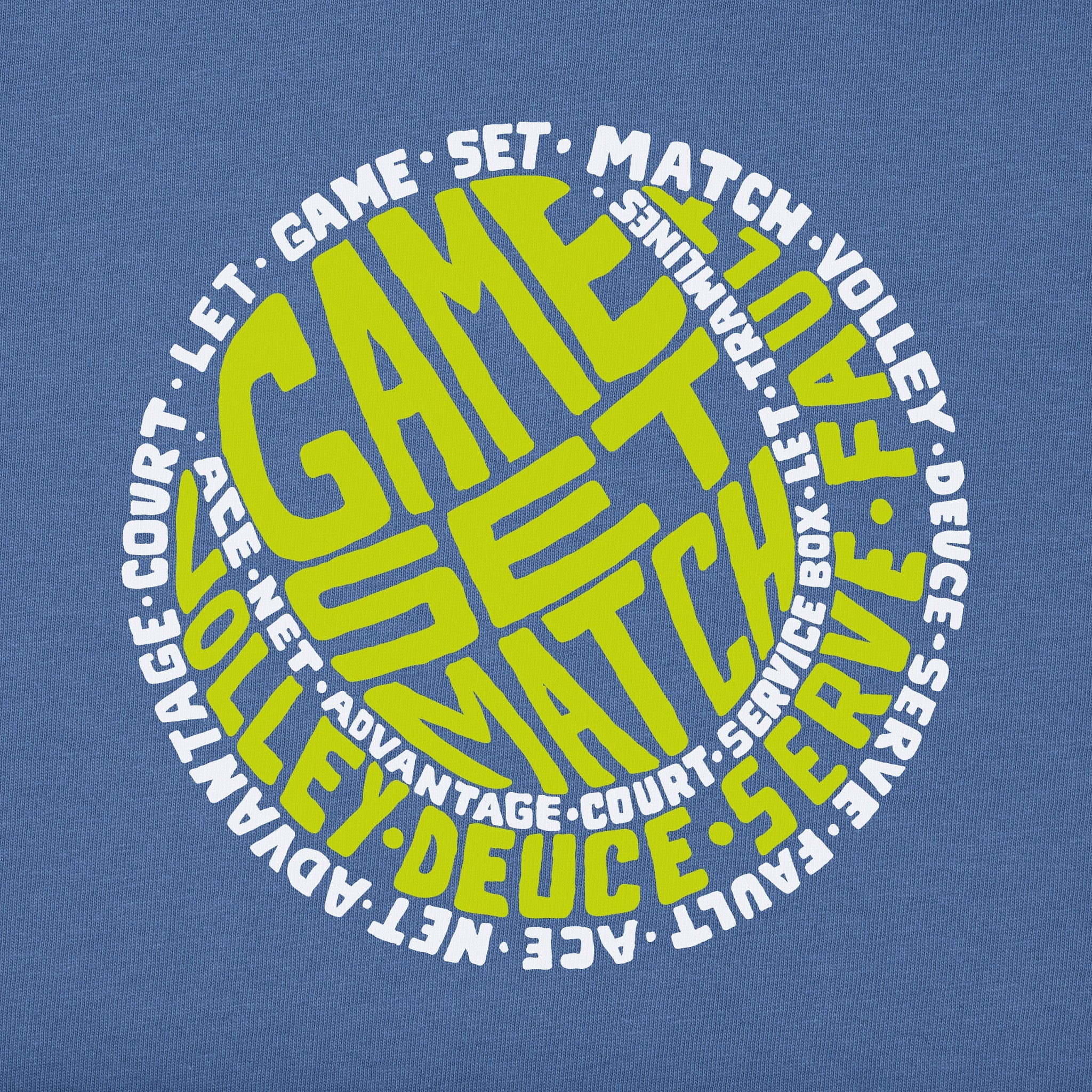 Men's Tennis Ball Words Short Sleeve Tee