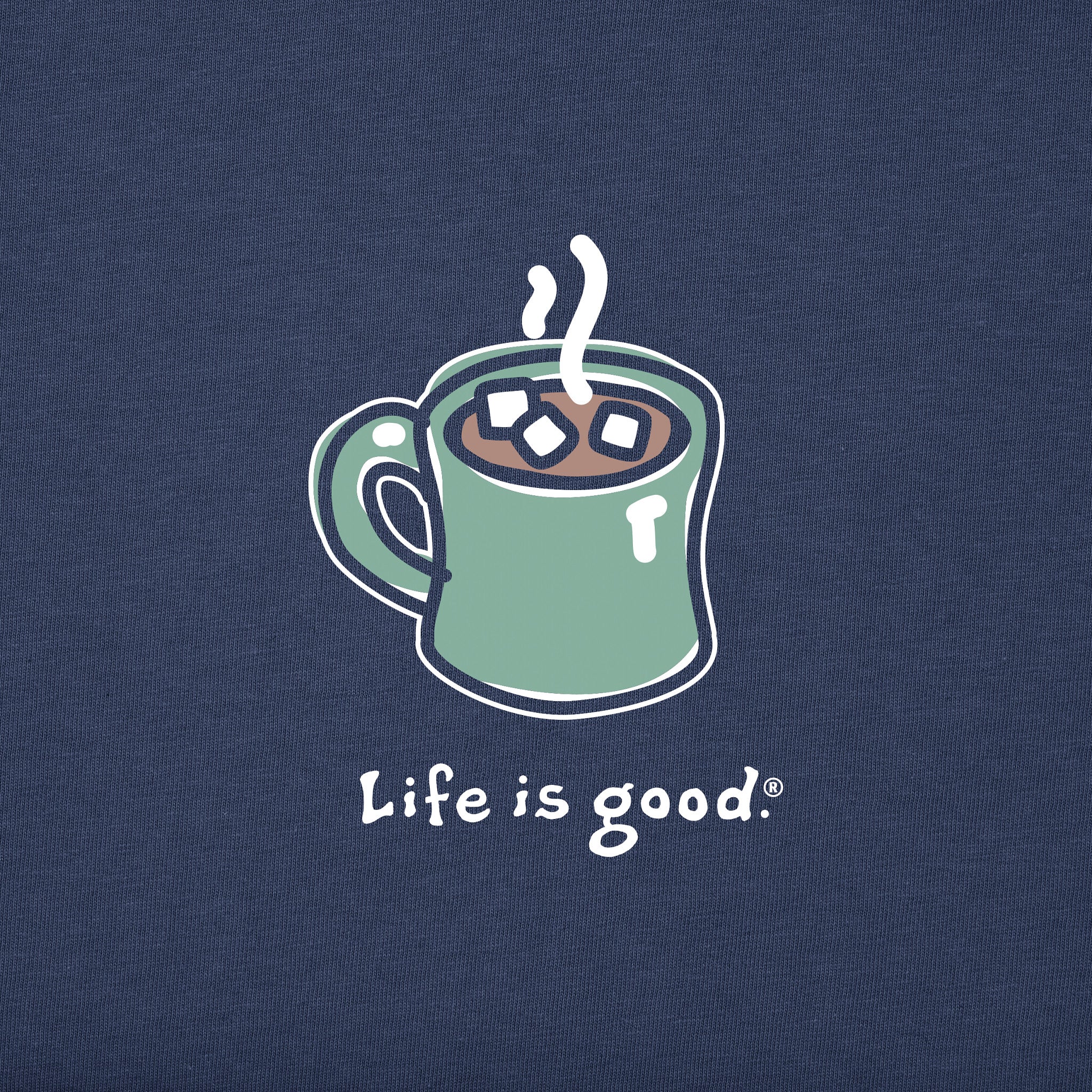 Men's Hot Cocoa Mug Long Sleeve Crusher Tee