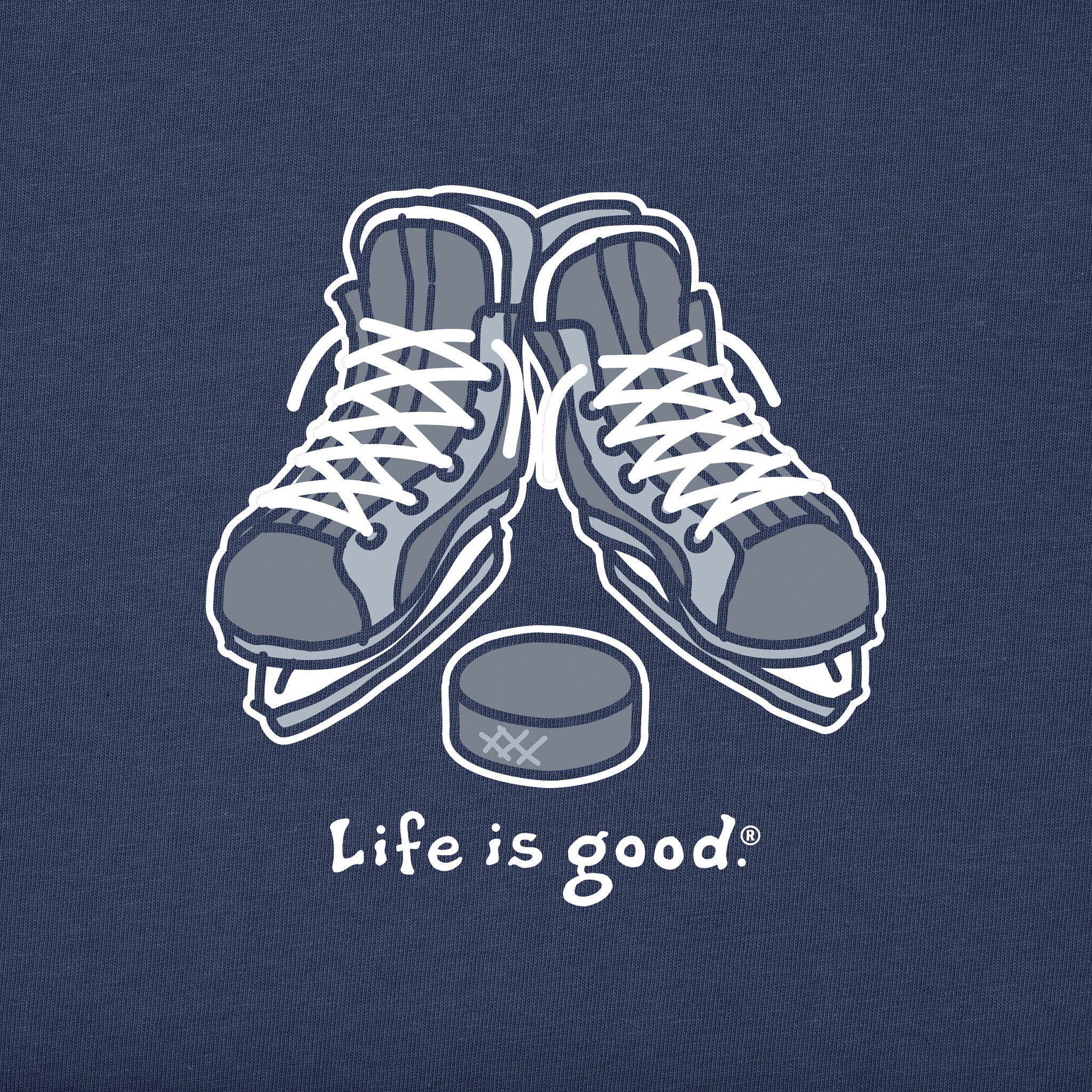 Men's Skates and Puck Long Sleeve Crusher Tee