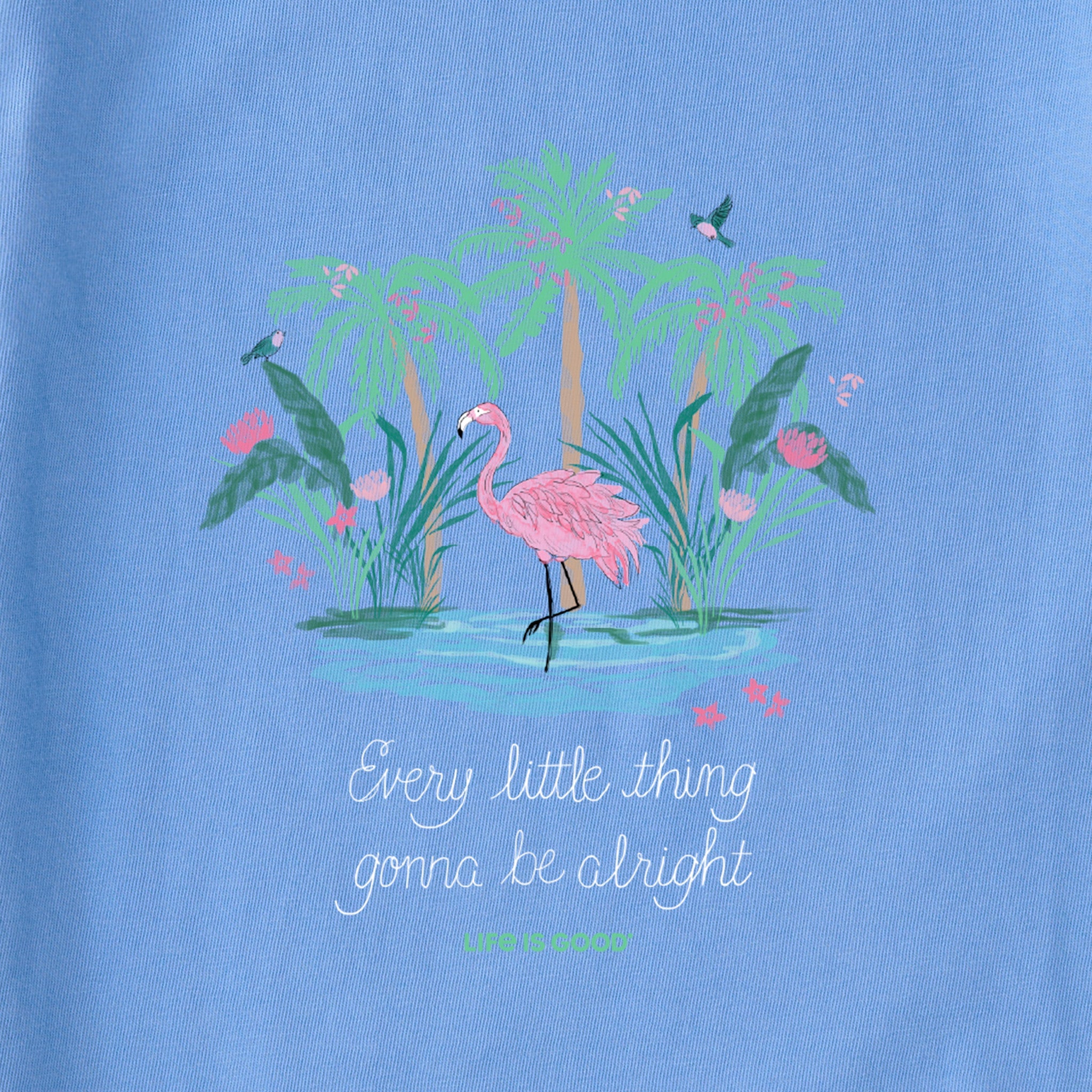 Women's Every Little Thing Flamingo Short Sleeve Vee