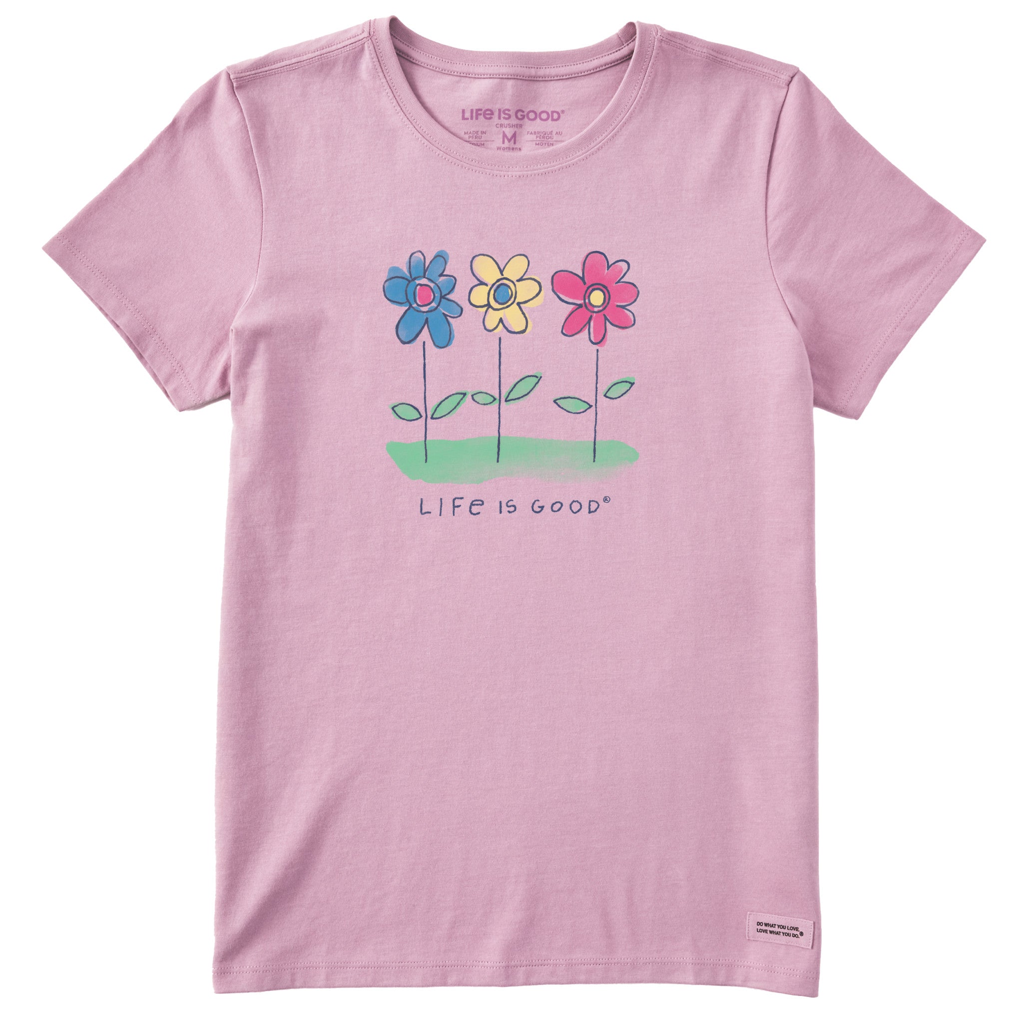 Women's 3 Happy Flowers Short Sleeve Tee