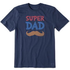Men's Super Dad Stache Short Sleeve Tee