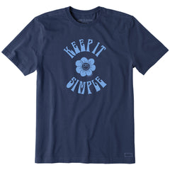 Men's Keep it Simple Happy Flower Short Sleeve Tee