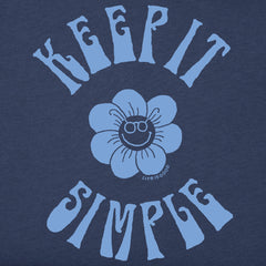 Men's Keep it Simple Happy Flower Short Sleeve Tee