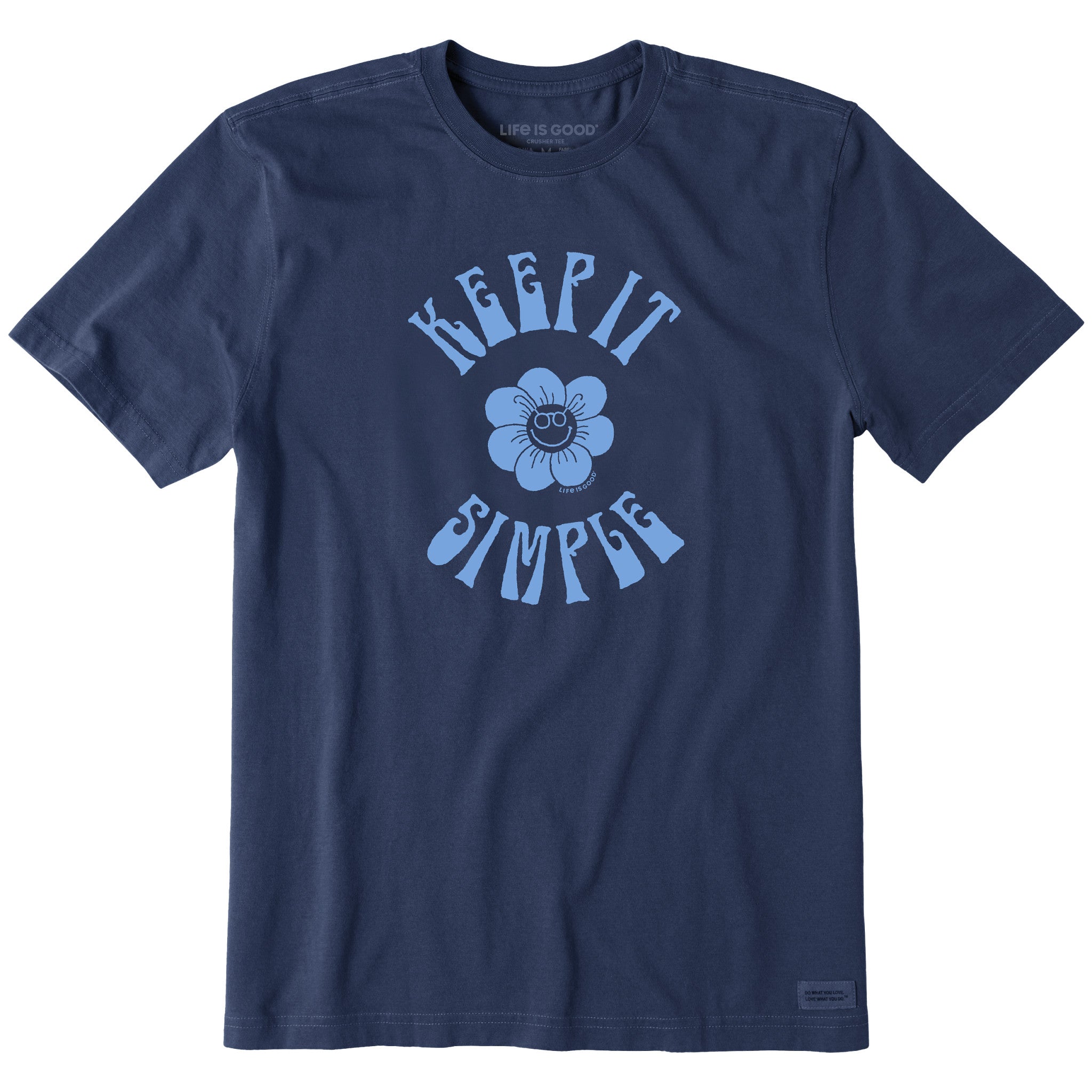 Men's Keep it Simple Happy Flower Short Sleeve Tee