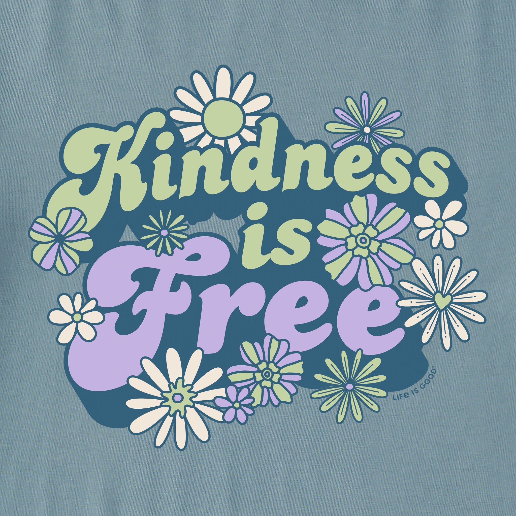 Men's Kindness is Free Daisies Simply True Crew