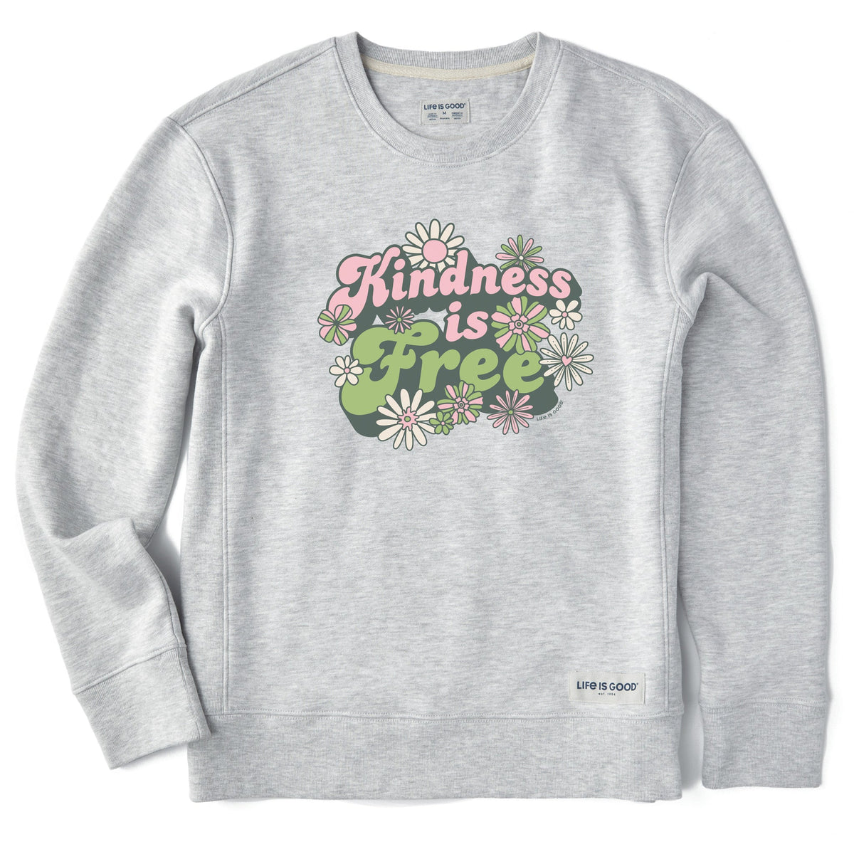 Women's Kindness is Free Daisies Simply True Fleece Crew