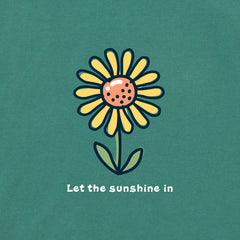 Women's Let the Sunshine In Sunflower Short Sleeve Crusher Boxy Tee