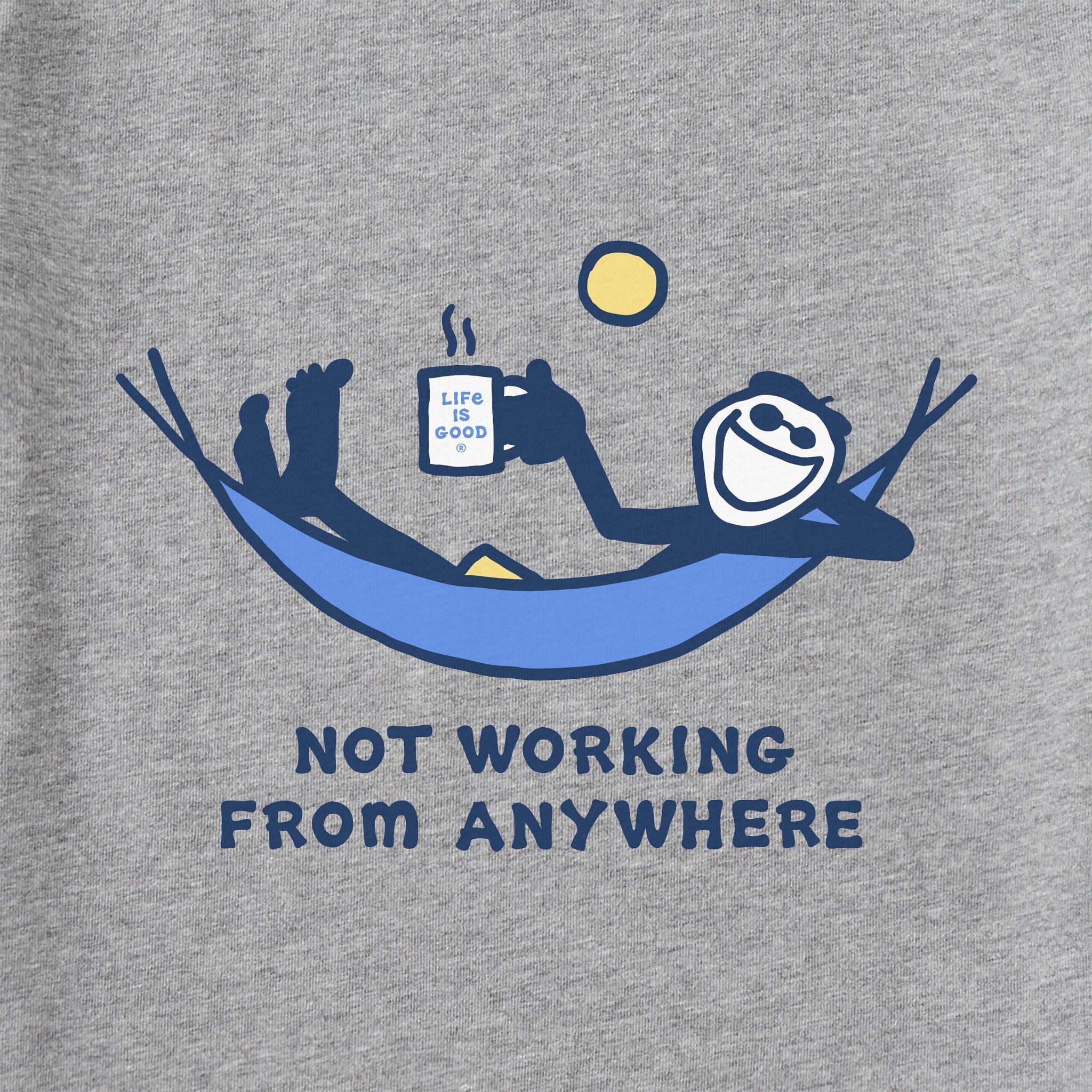 Men's Not Working Hammock Long Sleeve Crusher Tee