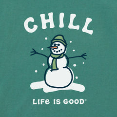 Kids Chill Snowman Long Sleeve Crusher Tee