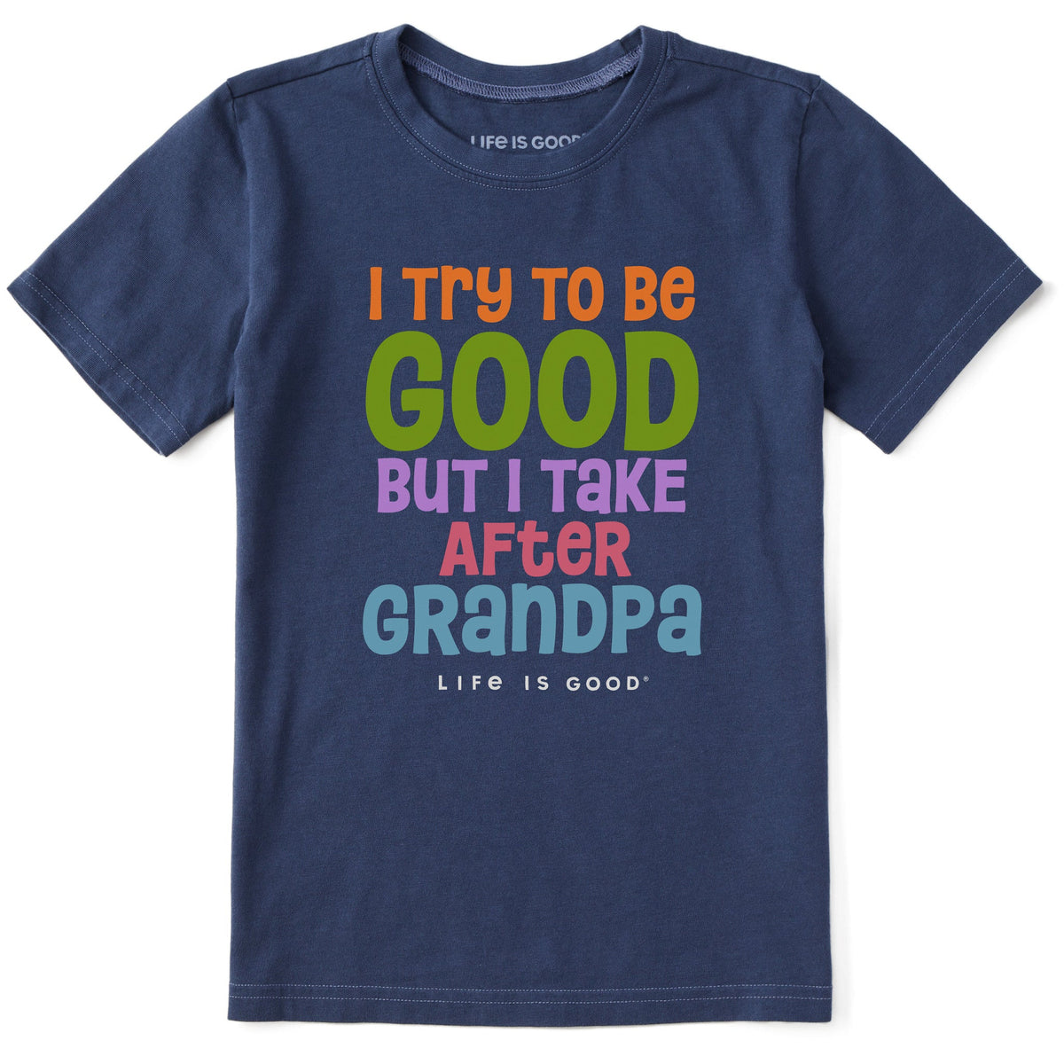 Kids Good Grandpa Short Sleeve Crusher Tee