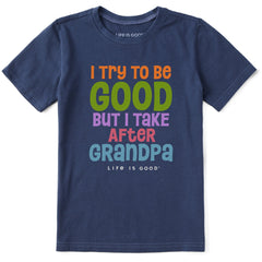 Kids Good Grandpa Short Sleeve Crusher Tee