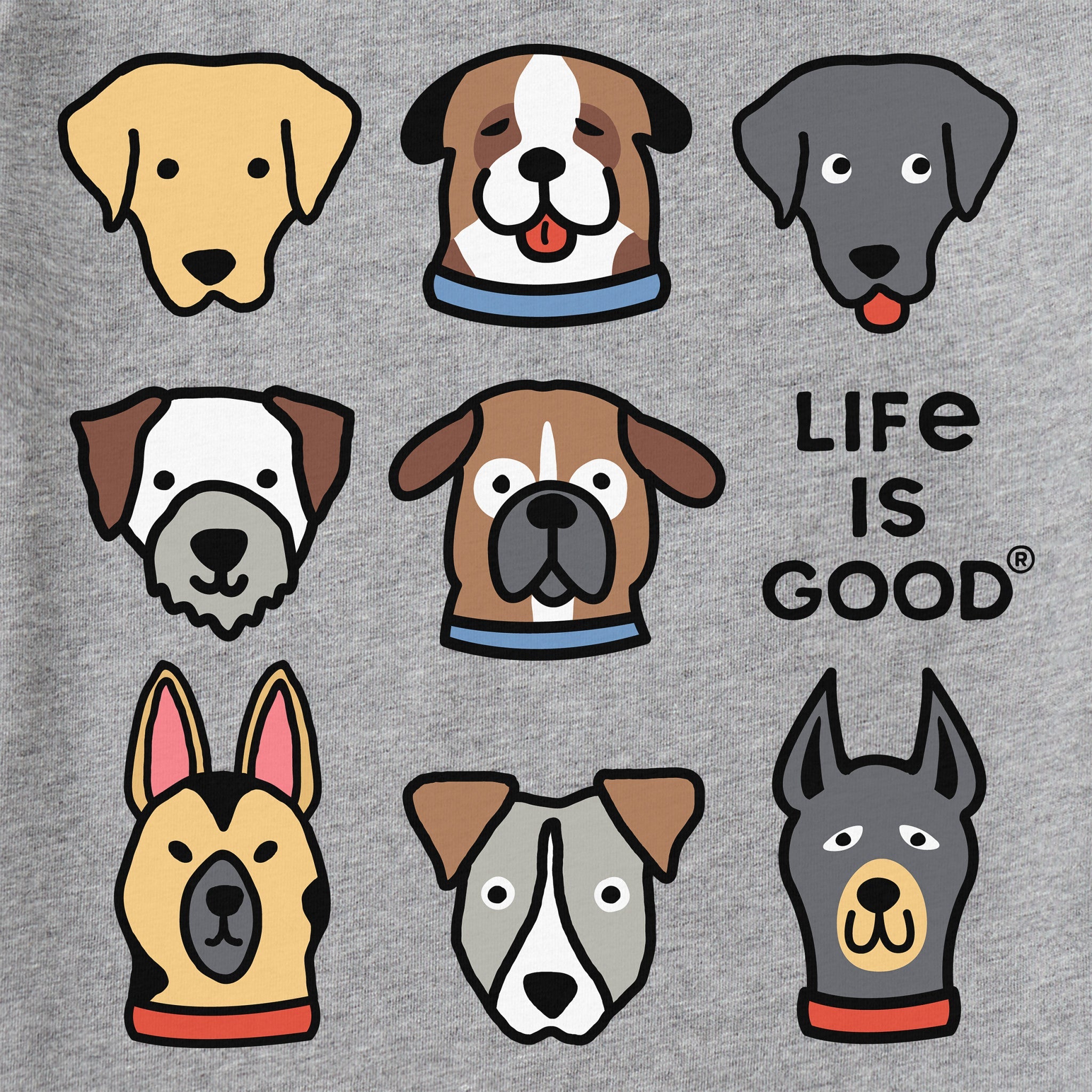 Kids Cute Dogs Short Sleeve Crusher Tee