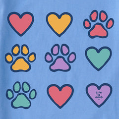 Women's Hearts & Paws Short Sleeve Crusher Tee
