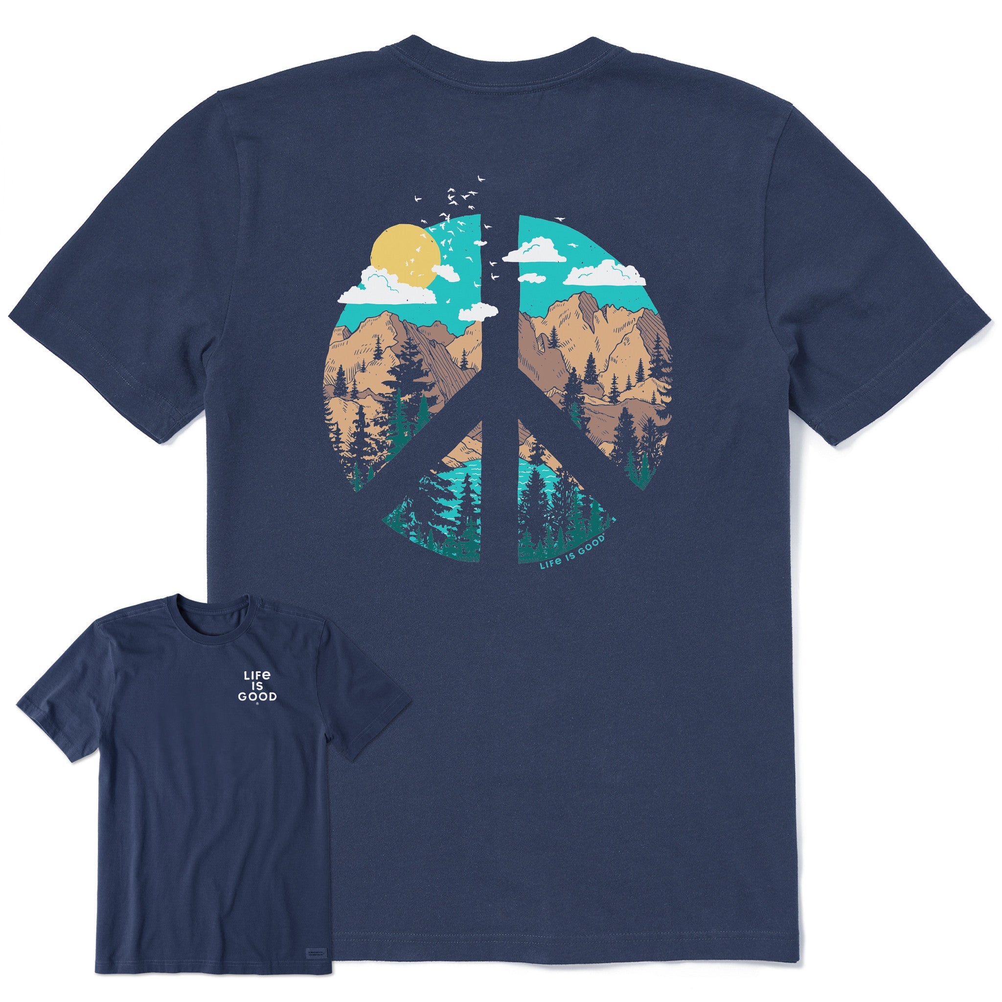 Men's Scenic Peace Sign Short Sleeve Tee