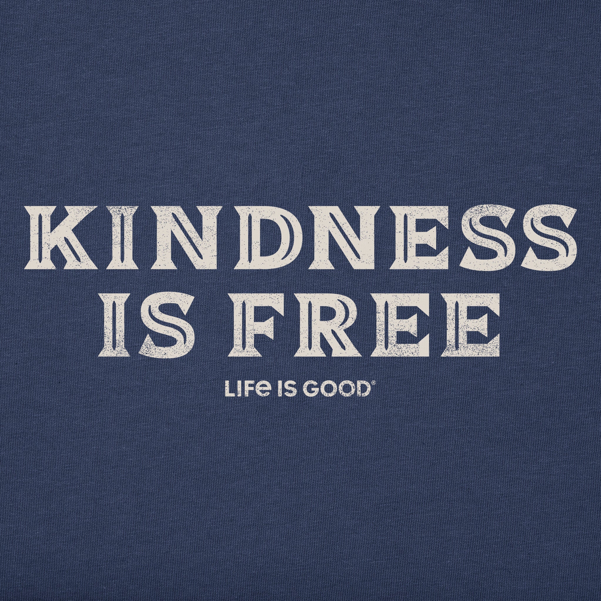 Women's Kindness is Free Woodcut Short Sleeve Vee