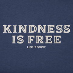 Women's Kindness is Free Woodcut Short Sleeve Vee