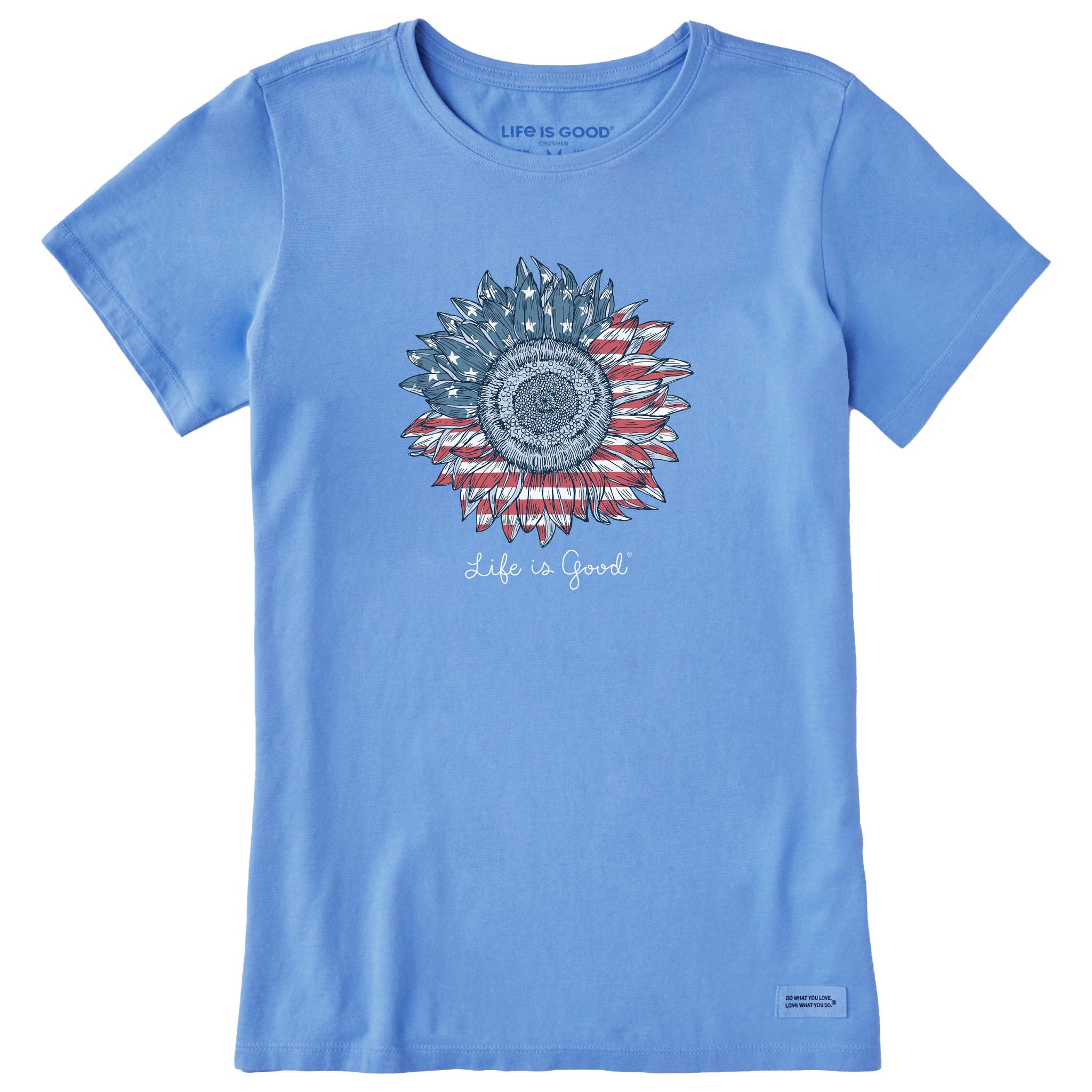Women's American Sunflower Short Sleeve Crusher Tee