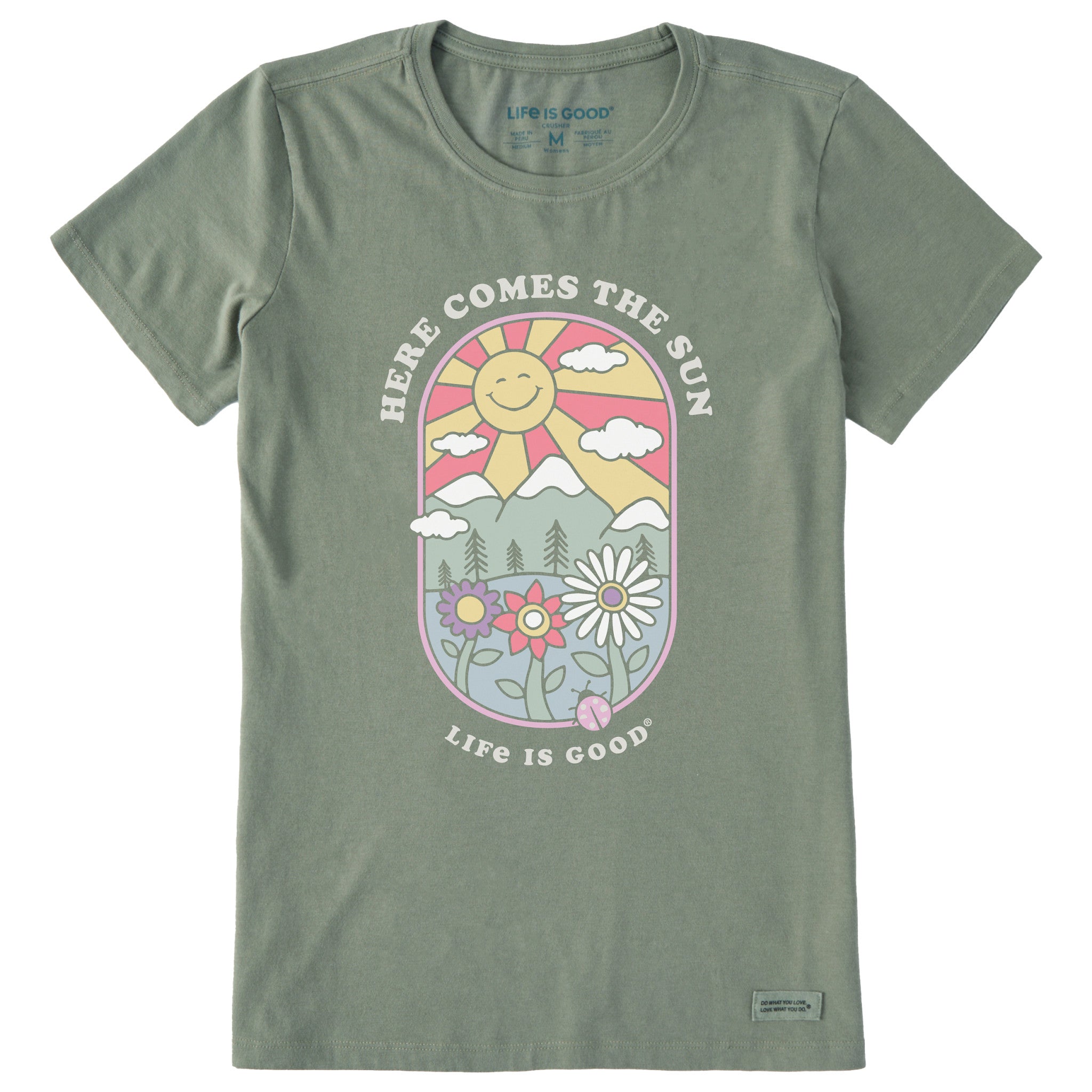 Women's Here Comes the Sun Retro Short Sleeve Tee