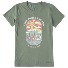 Women's Here Comes the Sun Retro Short Sleeve Tee