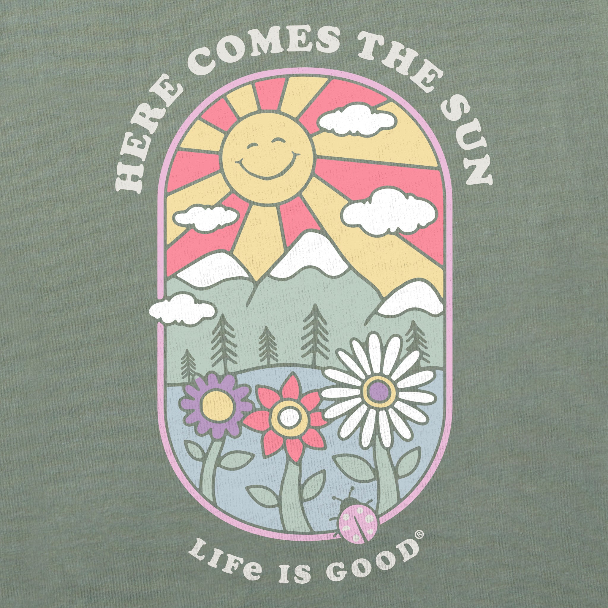 Women's Here Comes the Sun Retro Short Sleeve Tee