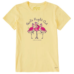Women's Girls Night Out Flamingo Short Sleeve Tee