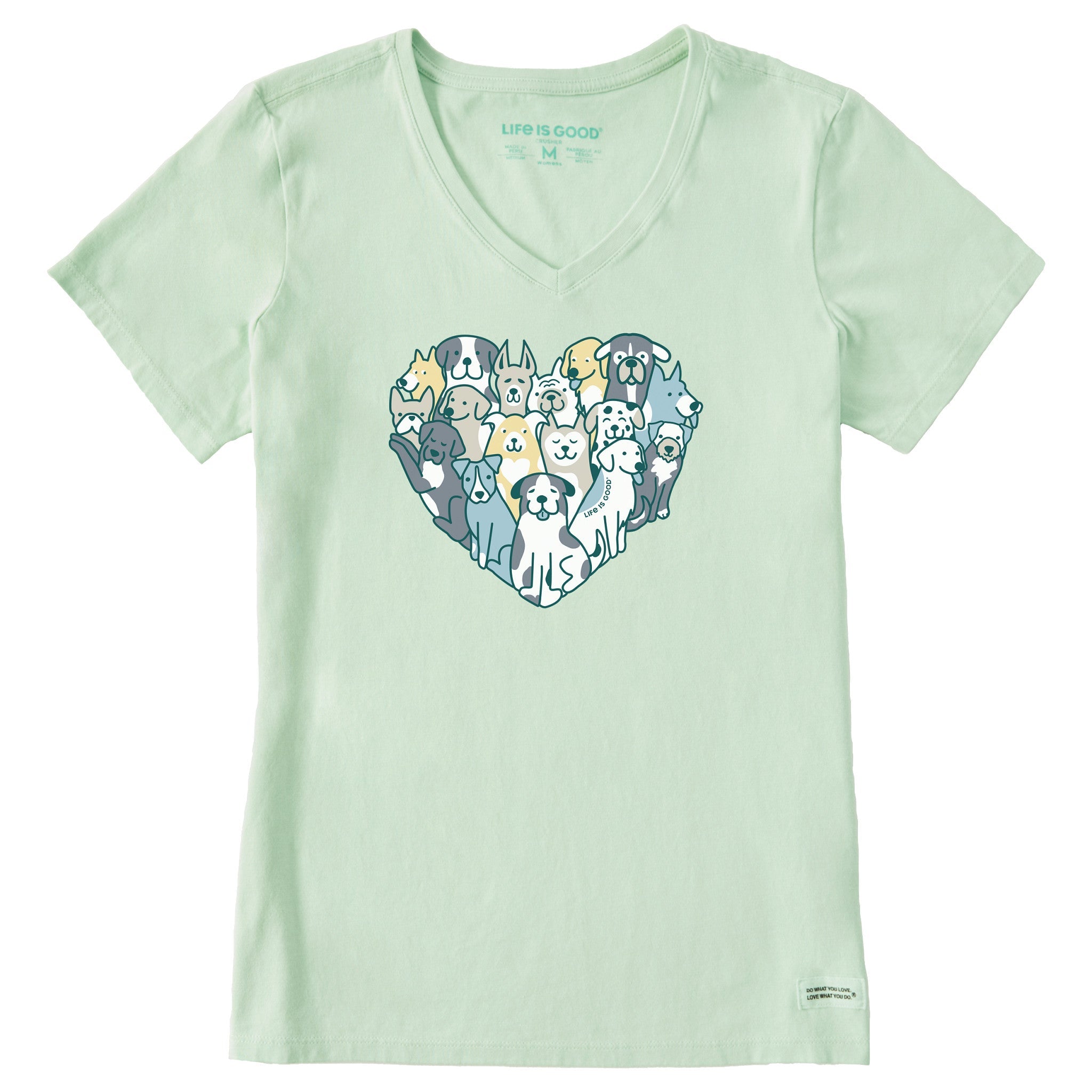 Women's Heart of Dogs Short Sleeve Vee