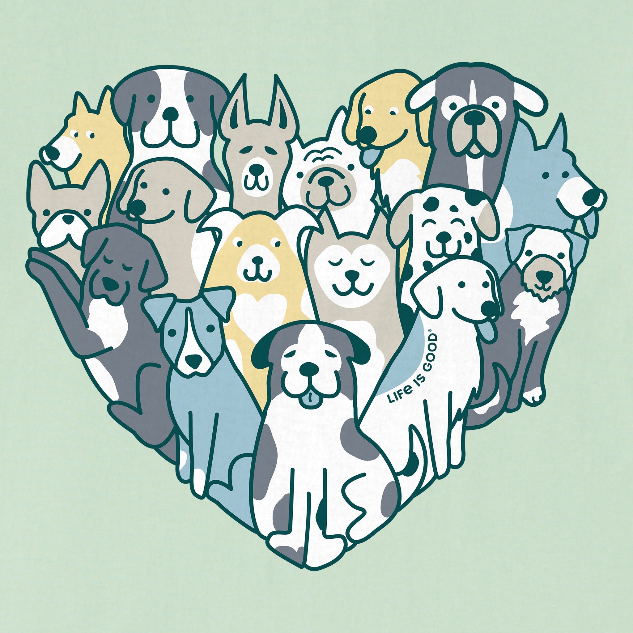 Women's Heart of Dogs Short Sleeve Vee