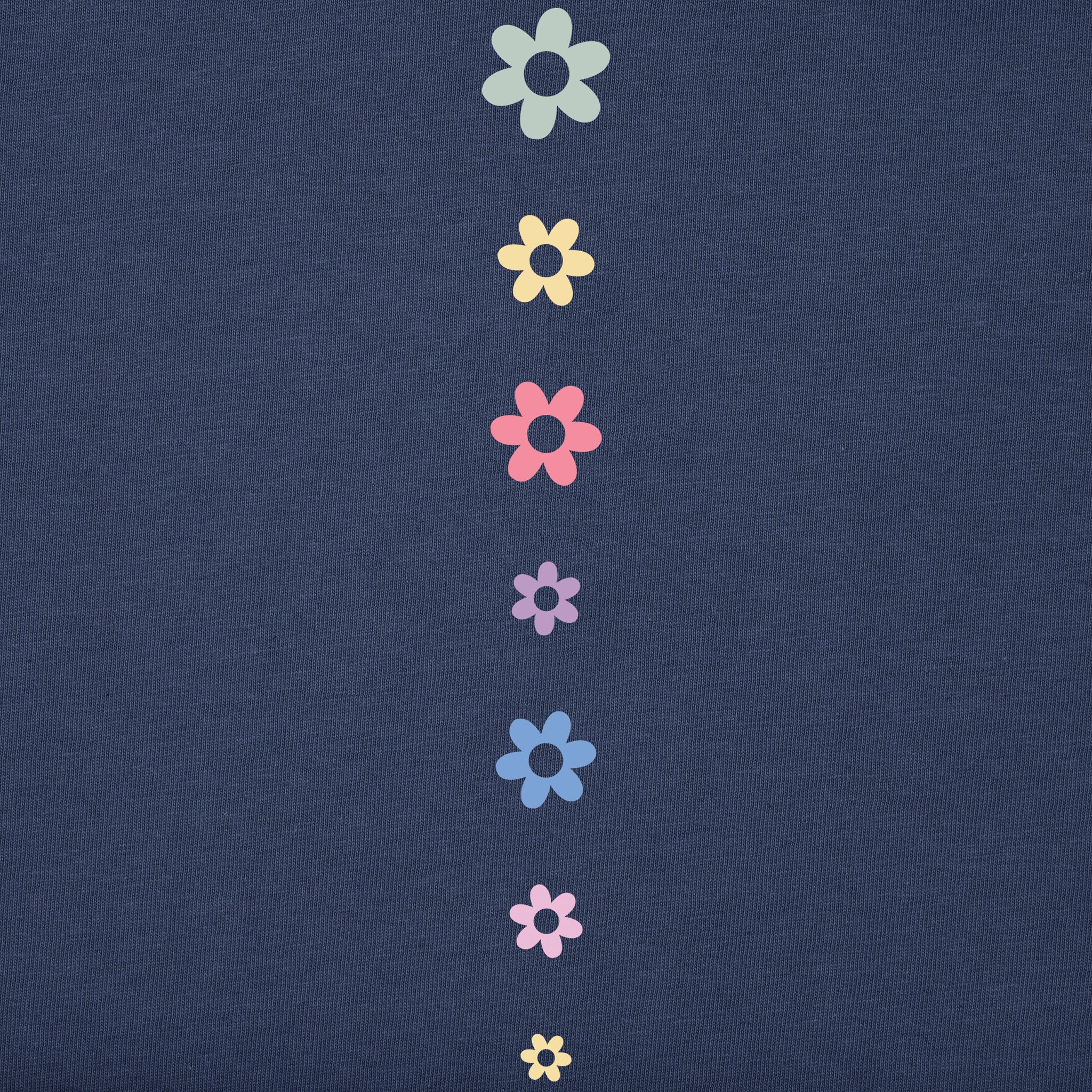Women's Daisy Circle Psychedelic Long Sleeve Crusher Tee