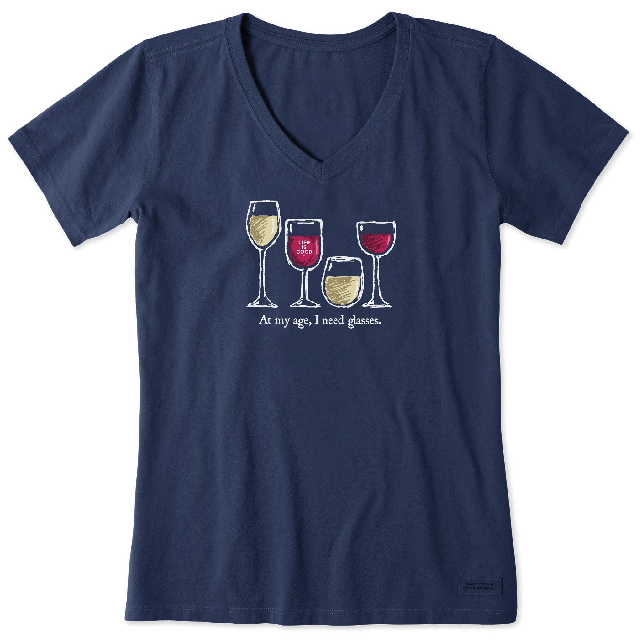 Women's I Need Wine Glasses Short Sleeve Vee