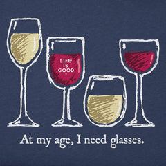 Women's I Need Wine Glasses Short Sleeve Vee