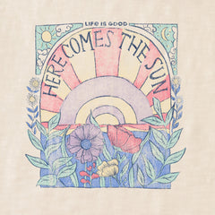 Women's Here Comes The Sun Hippie Relaxed Fit Short Sleeve Slub Tee