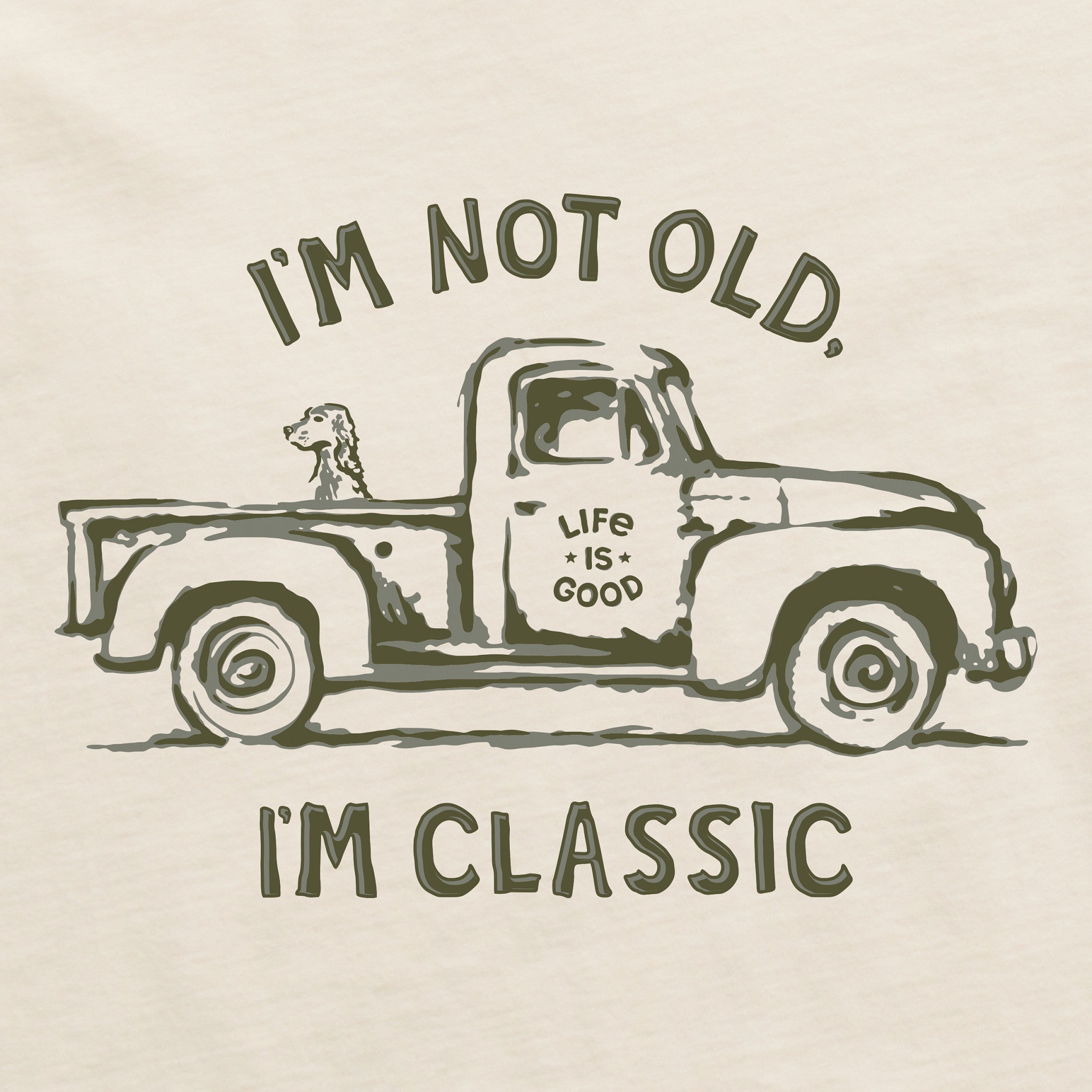 Men's Trusty Pickup and Dog Short Sleeve Crusher Tee