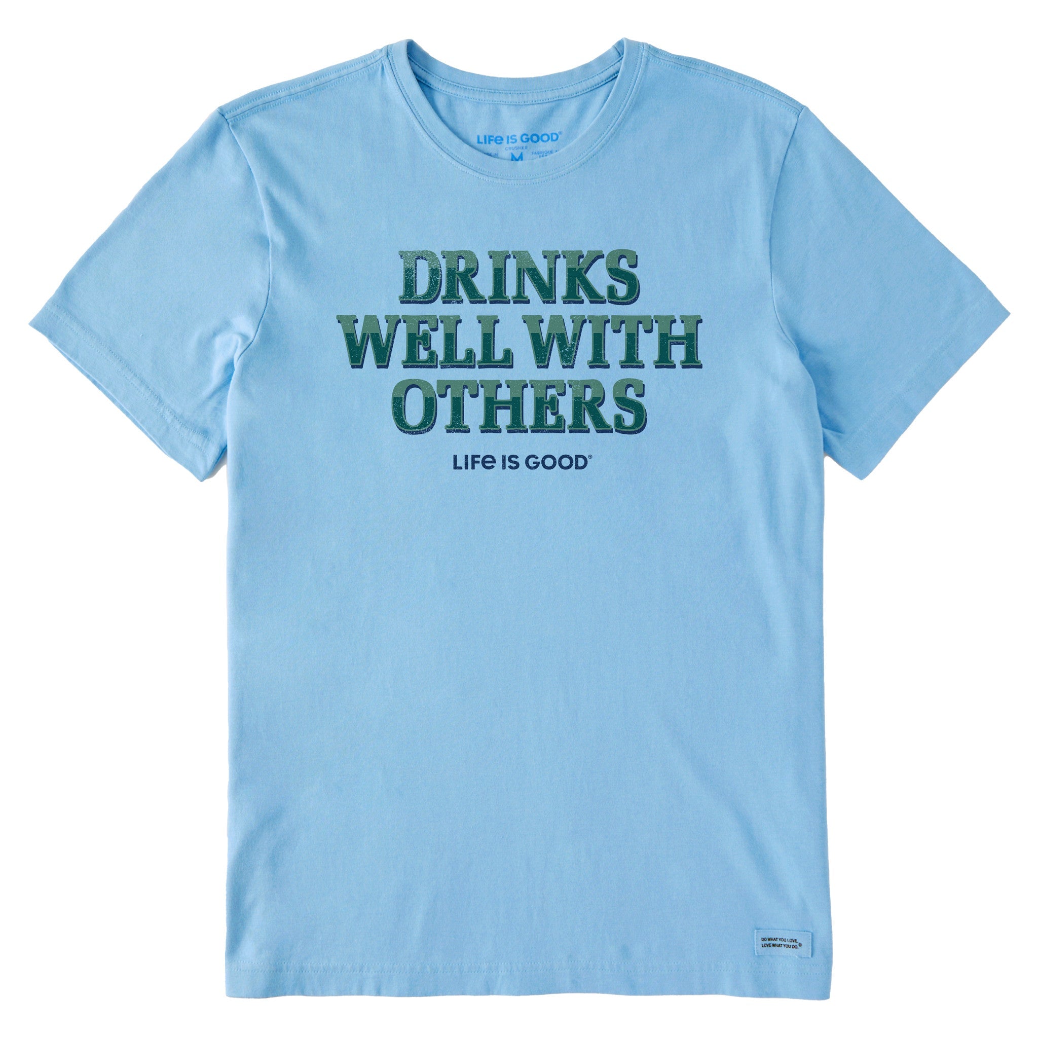 Men's Drinks Well With Others Pub Script Short Sleeve Crusher Tee