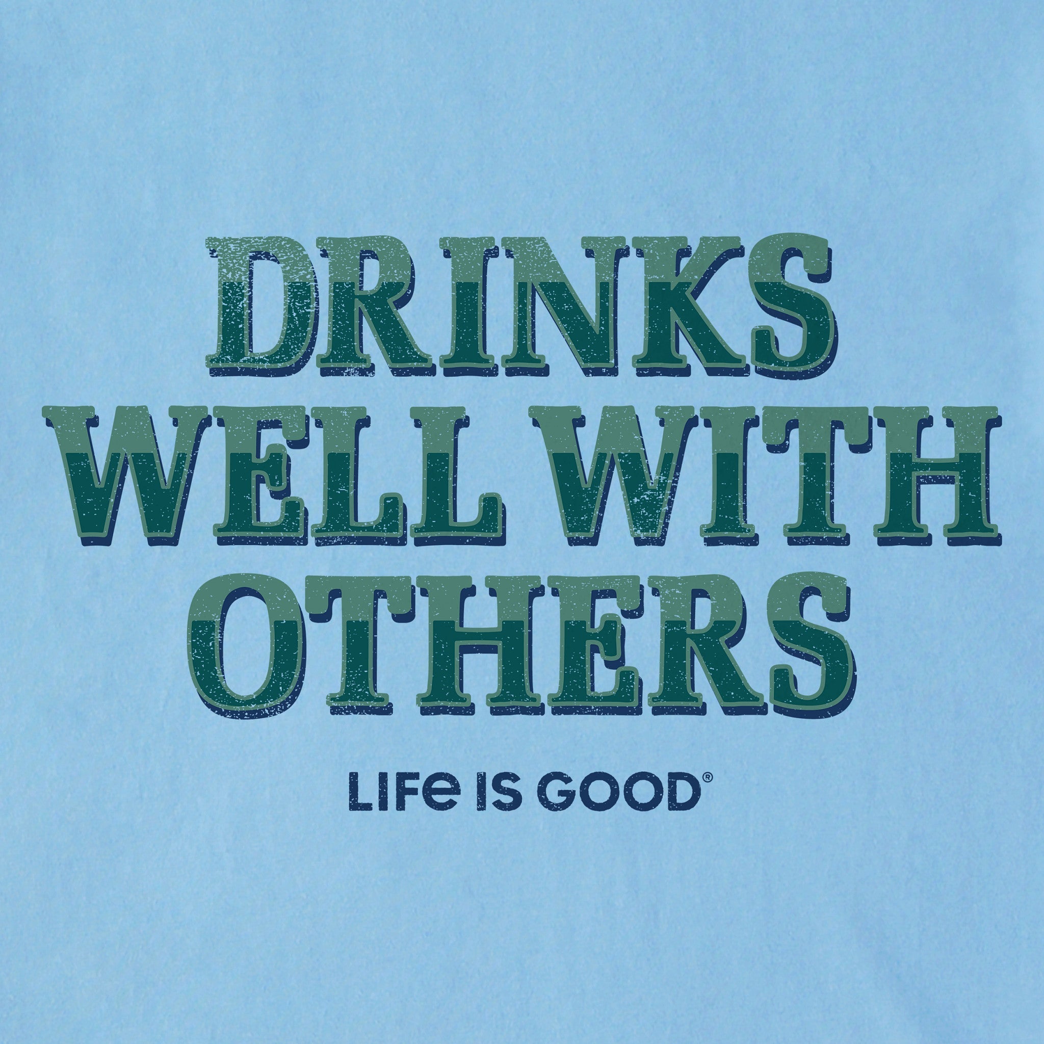 Men's Drinks Well With Others Pub Script Short Sleeve Crusher Tee
