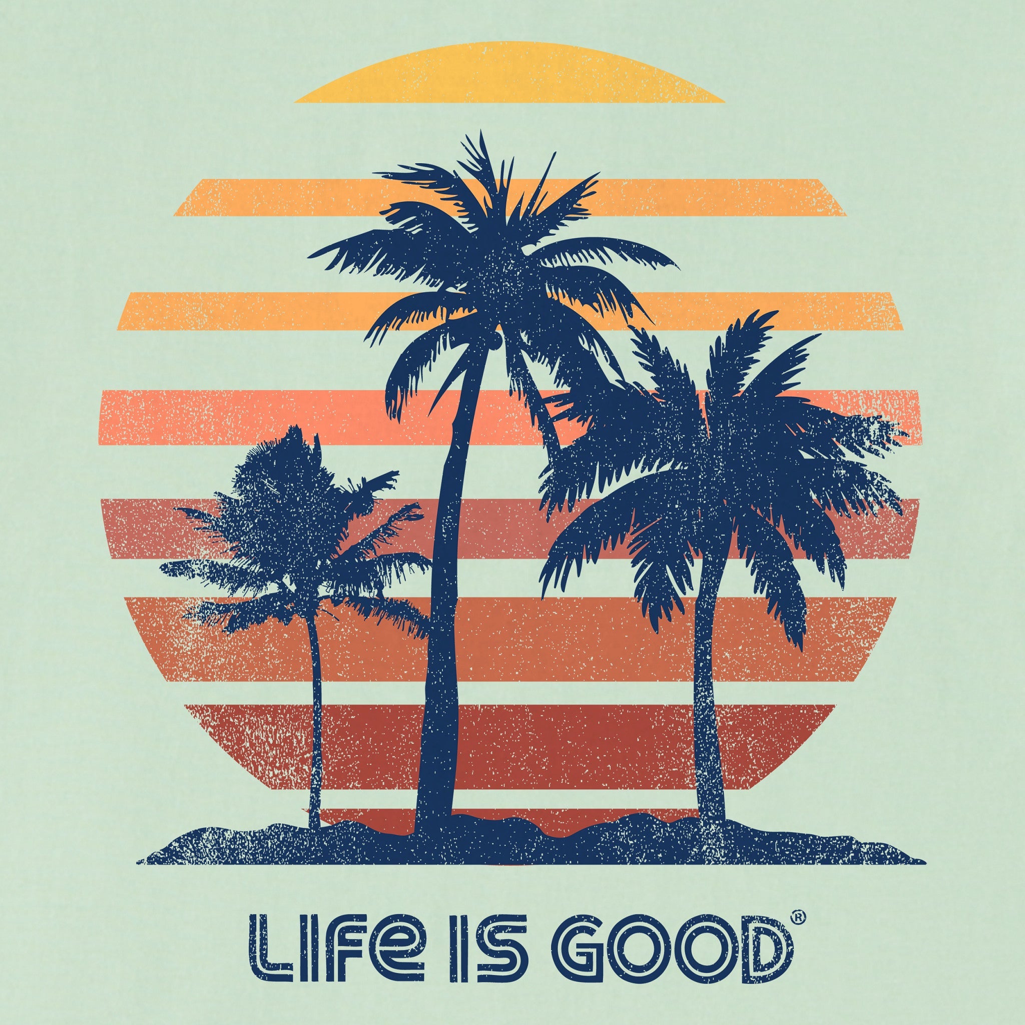 Men's 70's Retro Sun Palms Short Sleeve Crusher-LITE Tee
