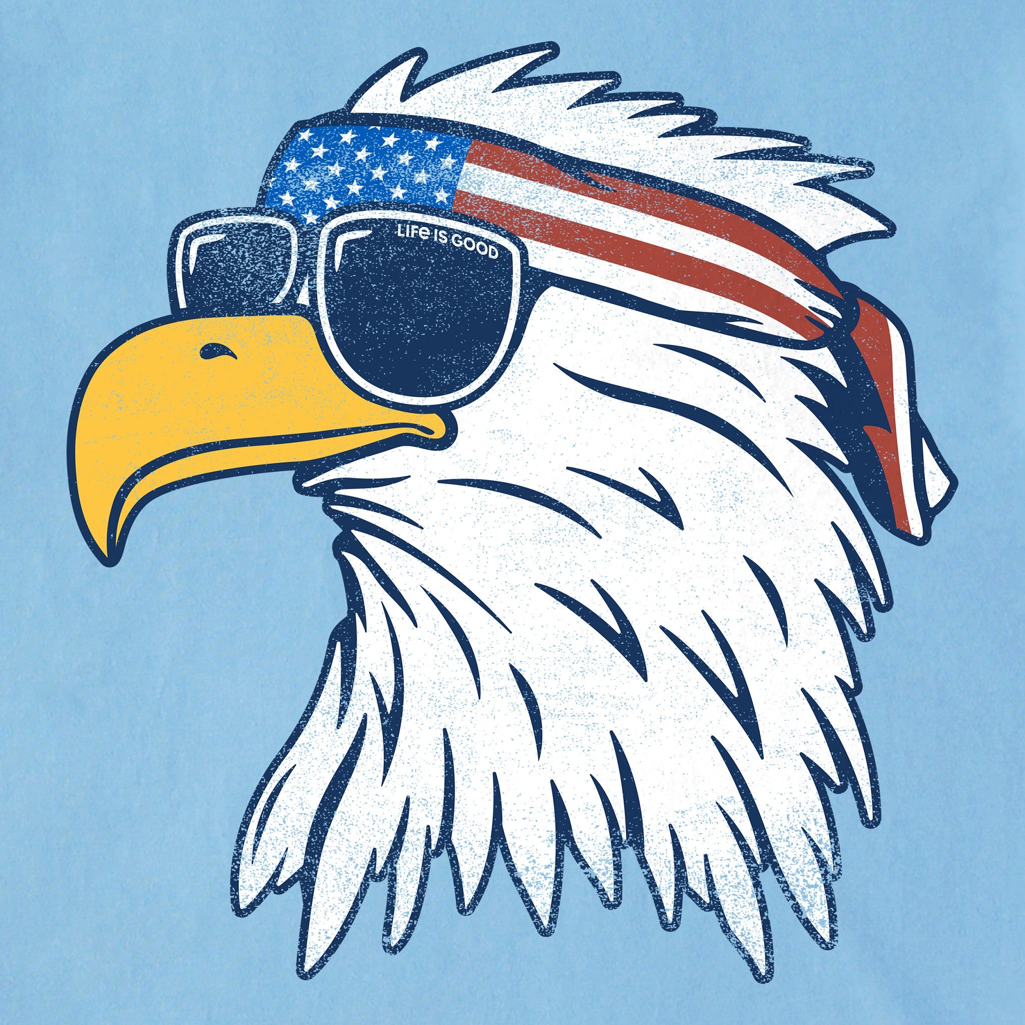 Men's Patriotic Eagle Short Sleeve Crusher-LITE Tee