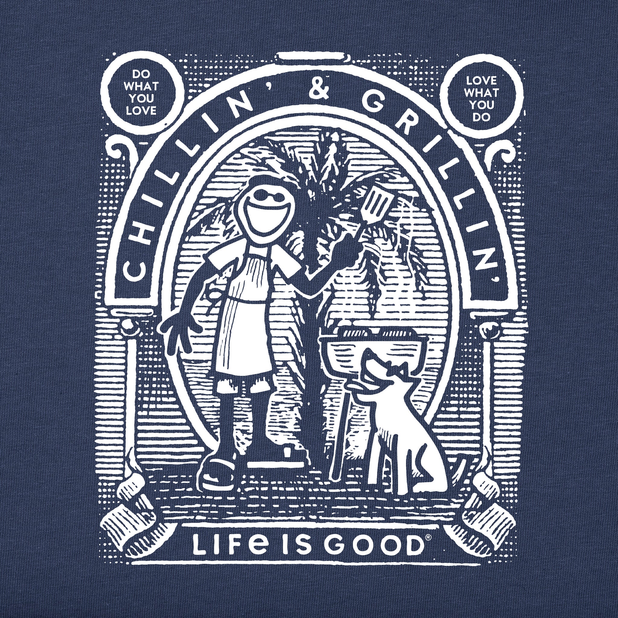 Men's Retro Chillin' & Grillin' Short Sleeve Crusher-LITE Tee
