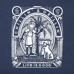 Men's Retro Chillin' & Grillin' Short Sleeve Crusher-LITE Tee