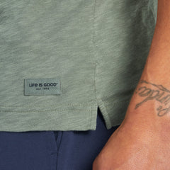 Men's Simple Peace Guitars Textured Slub Tee