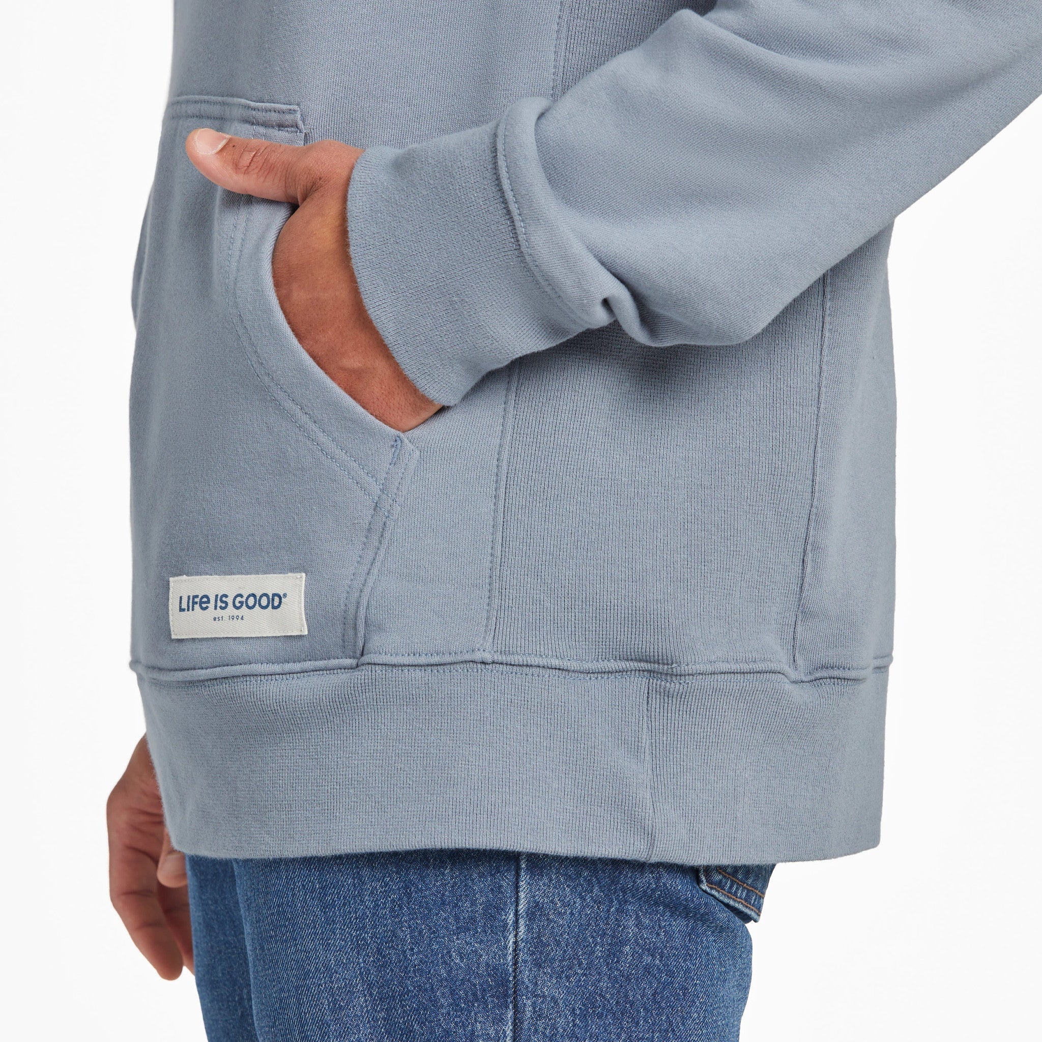 Men's LIG Vintage Wordmark Stacked Simply True Fleece Hoodie