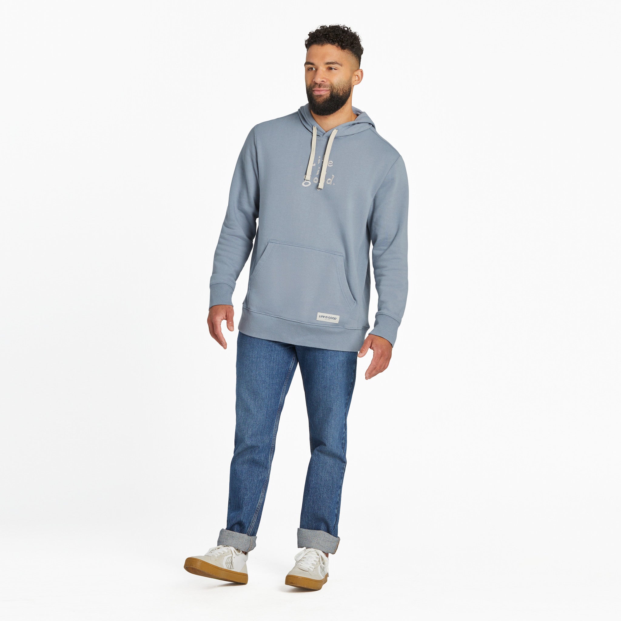 Men's LIG Vintage Wordmark Stacked Simply True Fleece Hoodie