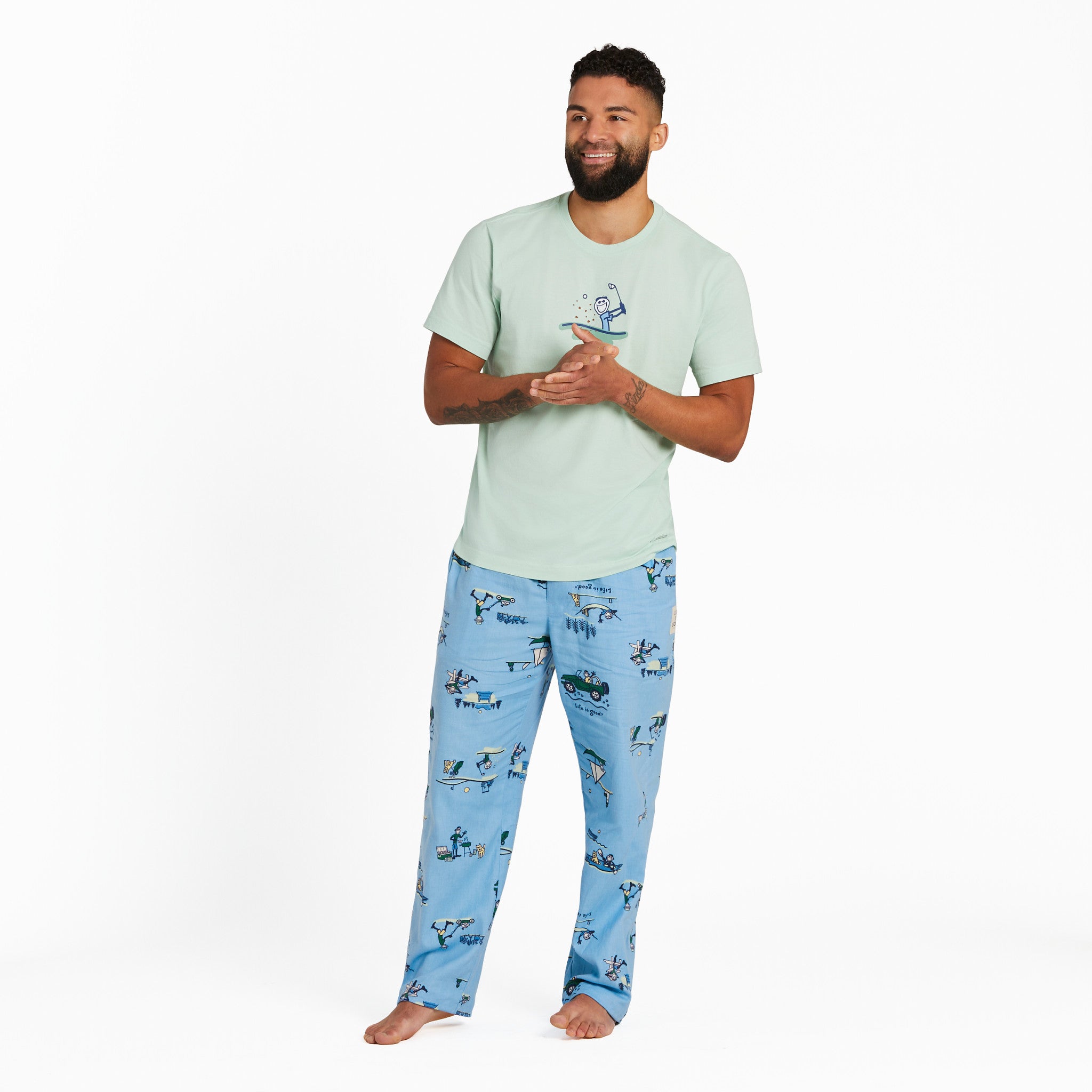 Men's Jake Summer Pattern Classic Sleep Pant